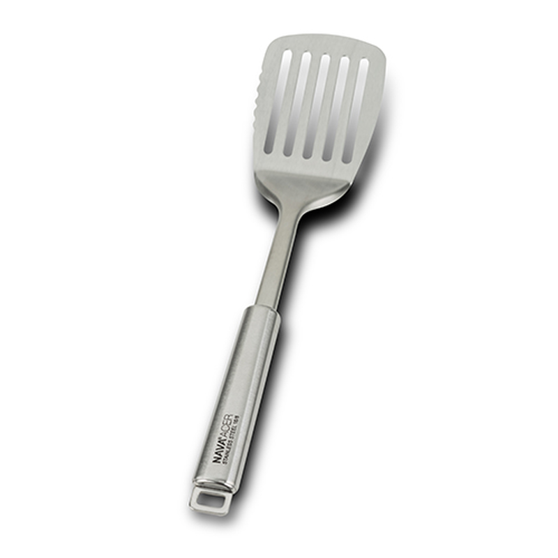 Nava acer stainless steel slotted serving spatula 35cm-null
