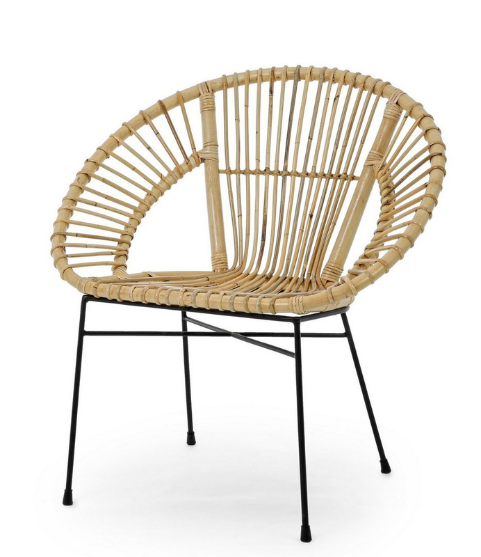 Bizzotto tolima outdoor chair - natural, , medium-null
