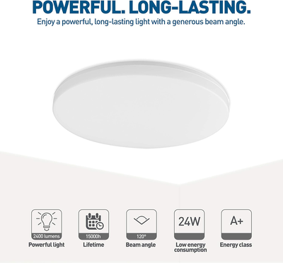 Tellur smart Wi-Fi led ceiling light, 24w, , medium