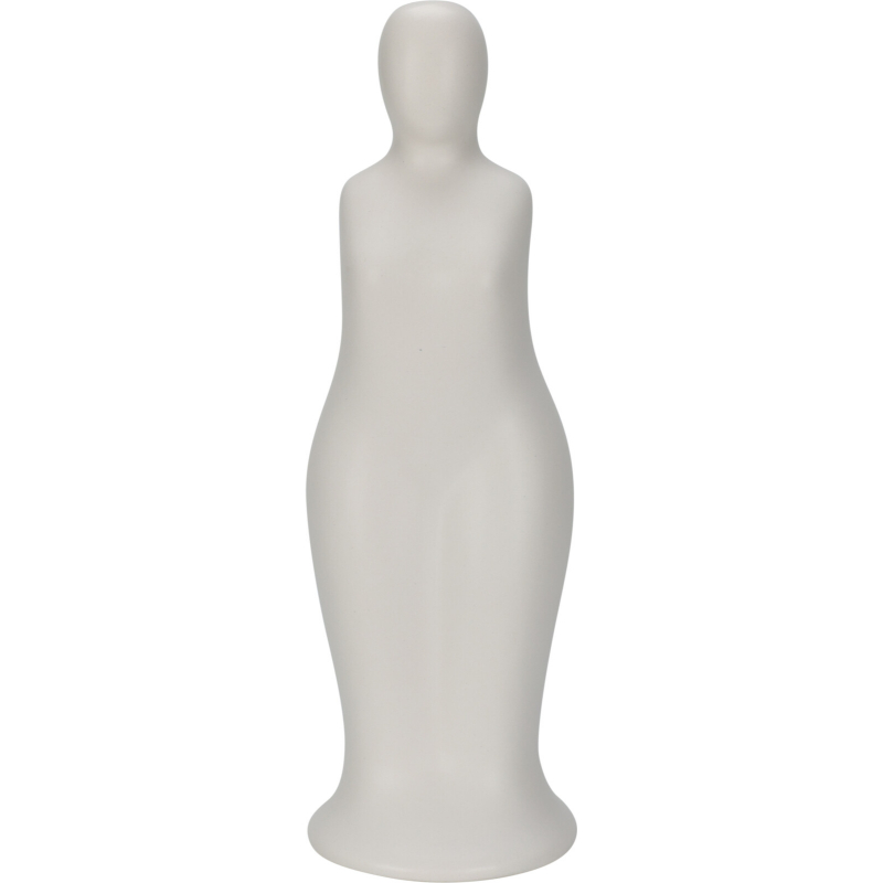 Woman silhouette vase 22cm - black & white, , medium-null