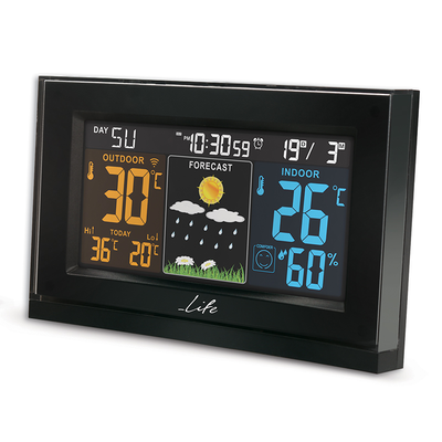 Life tundra curved wireless outdoor sensor, Black, medium