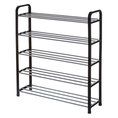Shoe rack 16pcs, Black, medium