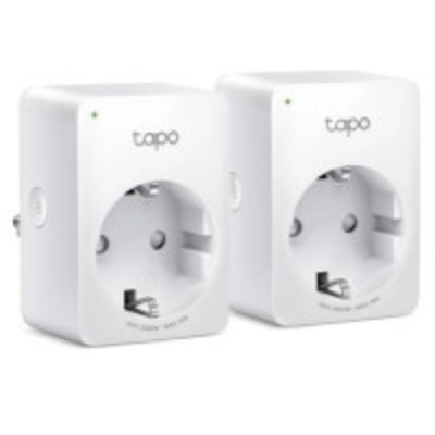 Tp-link tapo, mini smart Wi-Fi socket, energy monitoring, 100-240 v, max load 16 a, 50/60 hz, 2.4 GHz Wi-Fi networking, amazon certified for humans (ffs), voice control, uk plug, pack of 2 units, , medium