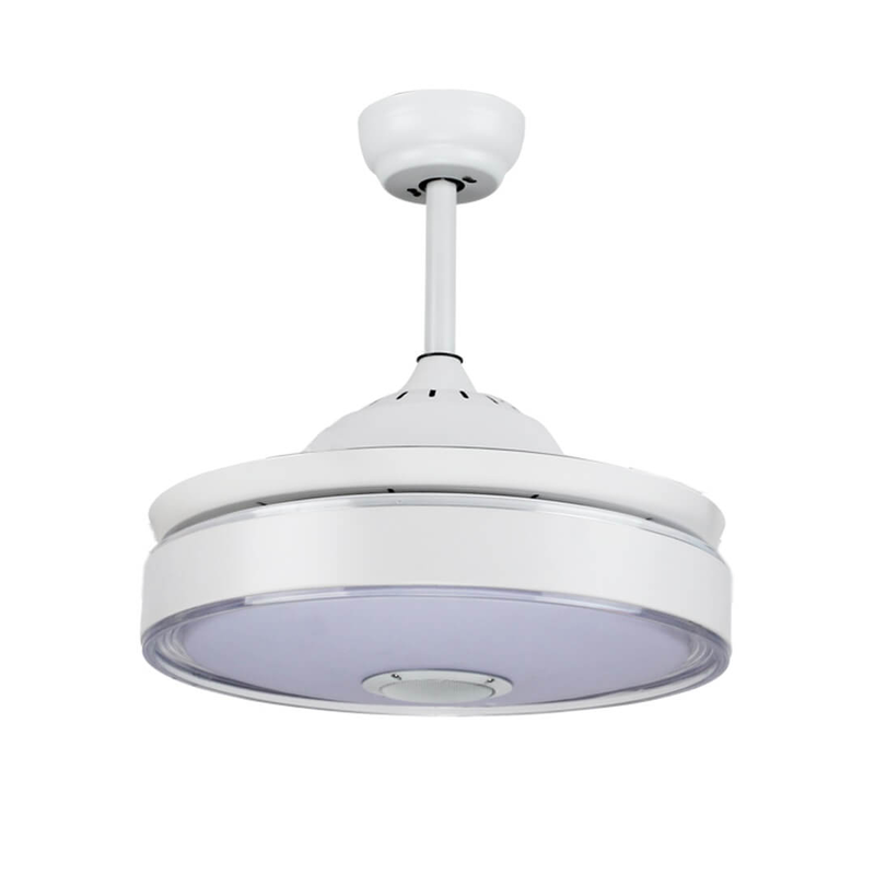 Sunlight 'typhoon' ceiling fan dc motor 4-retractable blades 42-inch white led 36w 3240lm rgb+cct di, , medium-null