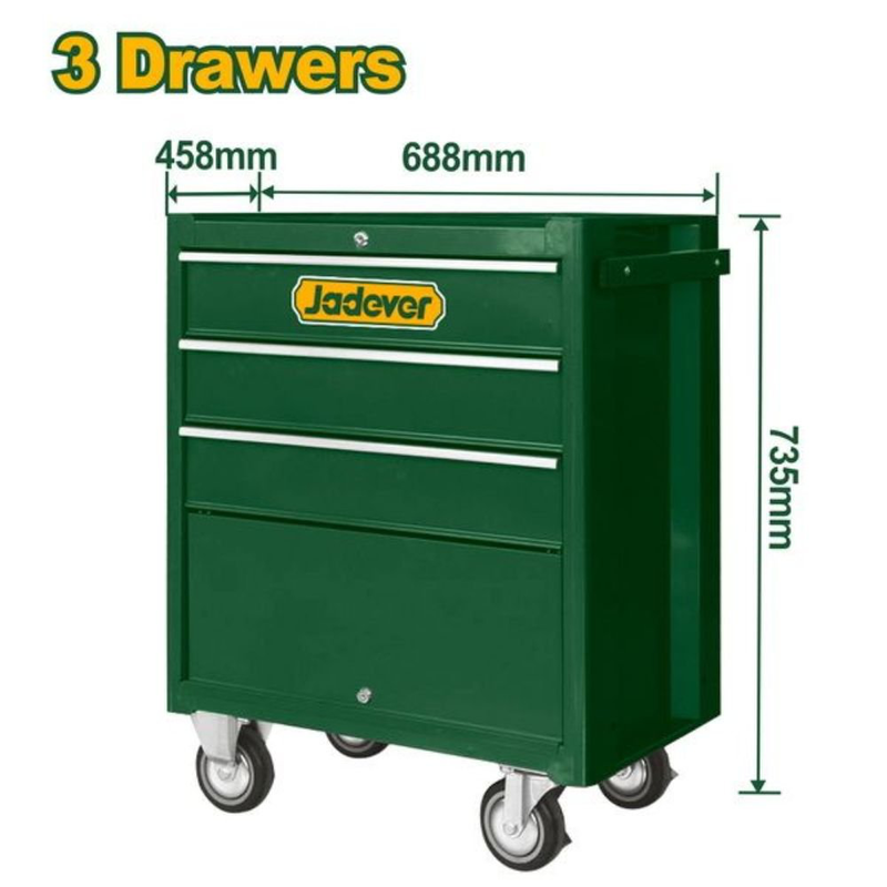 Product image: Jadever εργαλειοφόρος με 3 συρτάρια, αντικραδασμική προστασία & ρόδες jdcs2a03, , medium-null