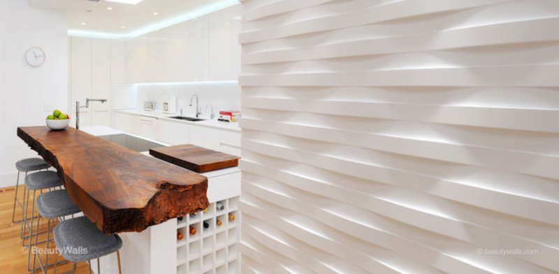 Beautywall wall 3d plaster panel stripes 60x60cm 4pcs, , medium-null