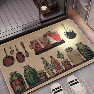 Kitchen mat with non-slip floor and rubber back #kmr253
