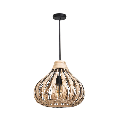 Zahara pendant lighting black rattan, , medium