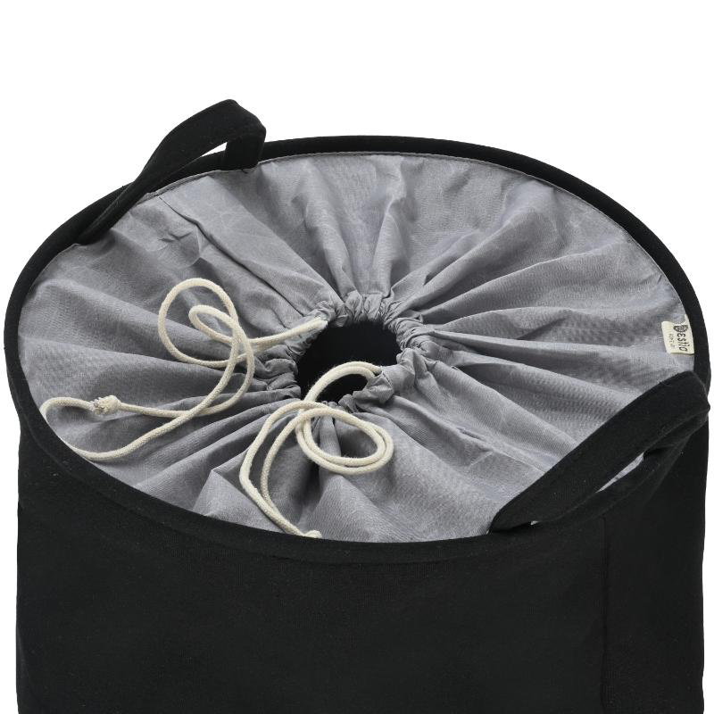 Estia fjord laundry basket fjord round 36x50cm - black, , medium-null