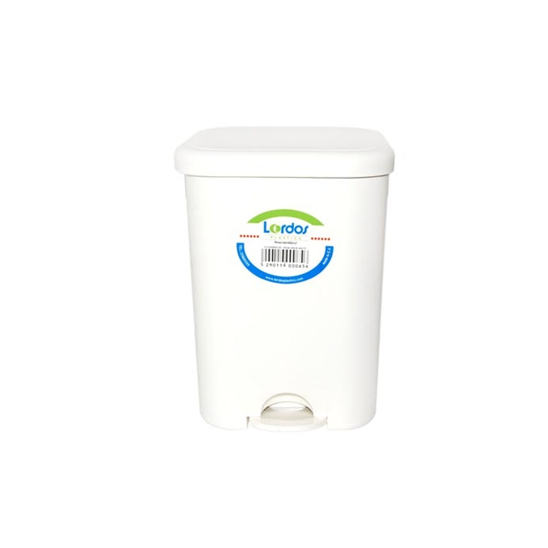 Lordos kitchen bin 9l 32x23x24cm plastic white / gray / black / green, , medium-null