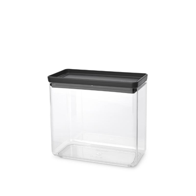 Brabantia tasty square canister 3.5l - dark grey