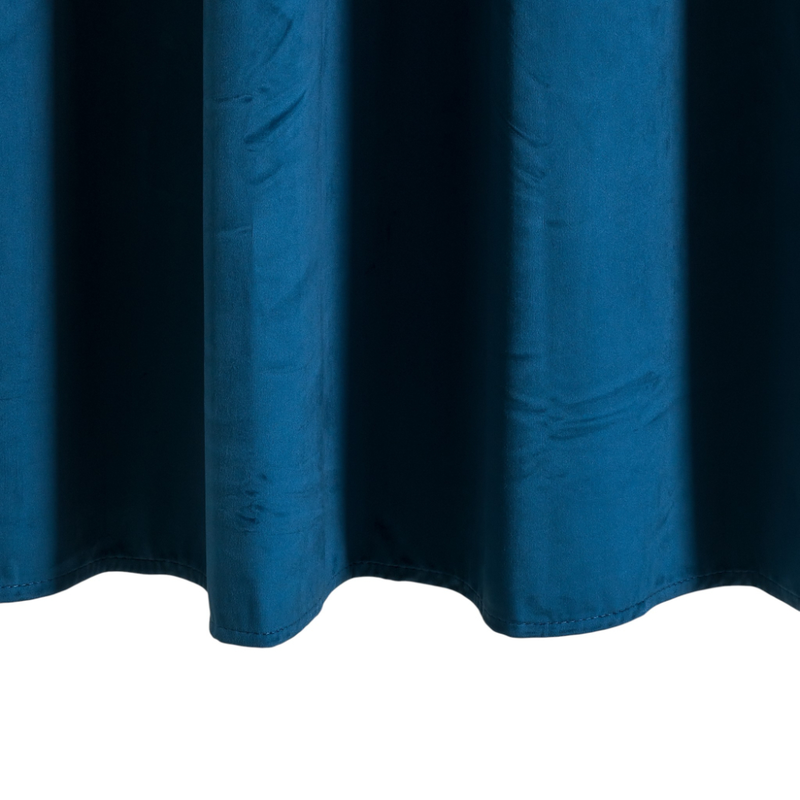 Easy home cornet curtain with rings 140x260cm - blue, , medium-null