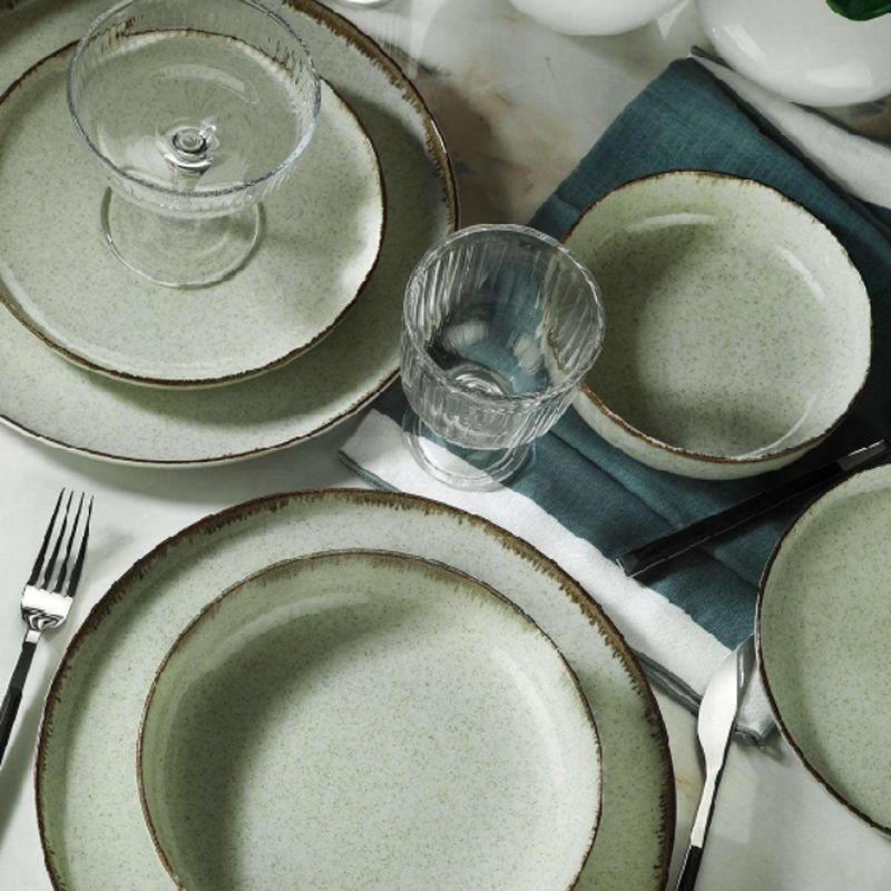 Of mood green soup plate 20cm (035173), , medium-null