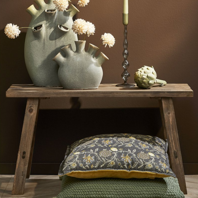 Mica bold wooden bench recycled wood l80xw36.5xh44cm, , medium image number null
