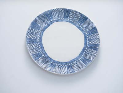 Granma's flat plate large, Green, medium
