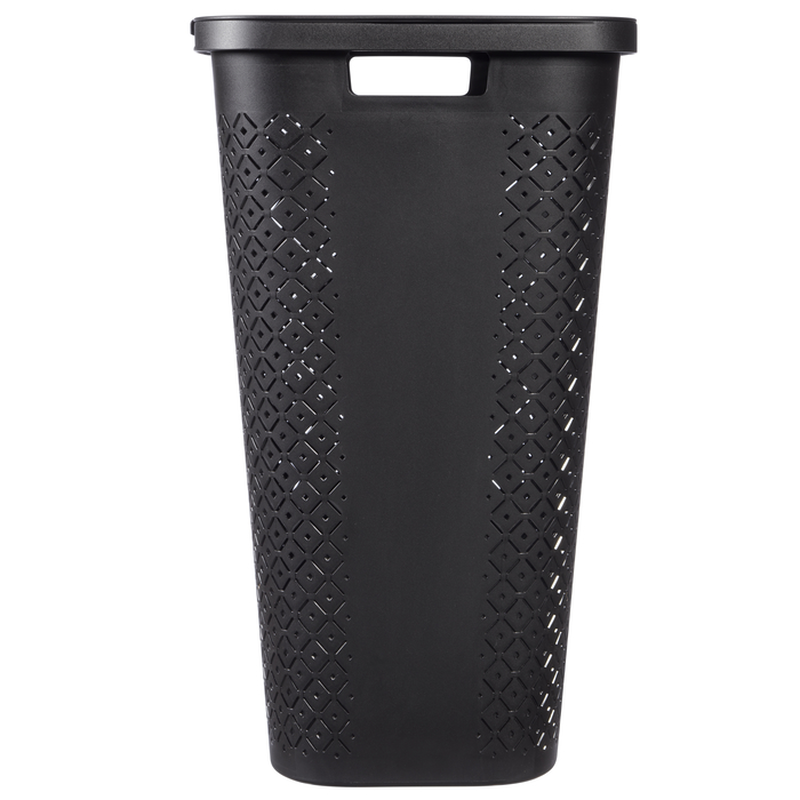 Curver terrazo laundry hamper 55l black, , medium-null