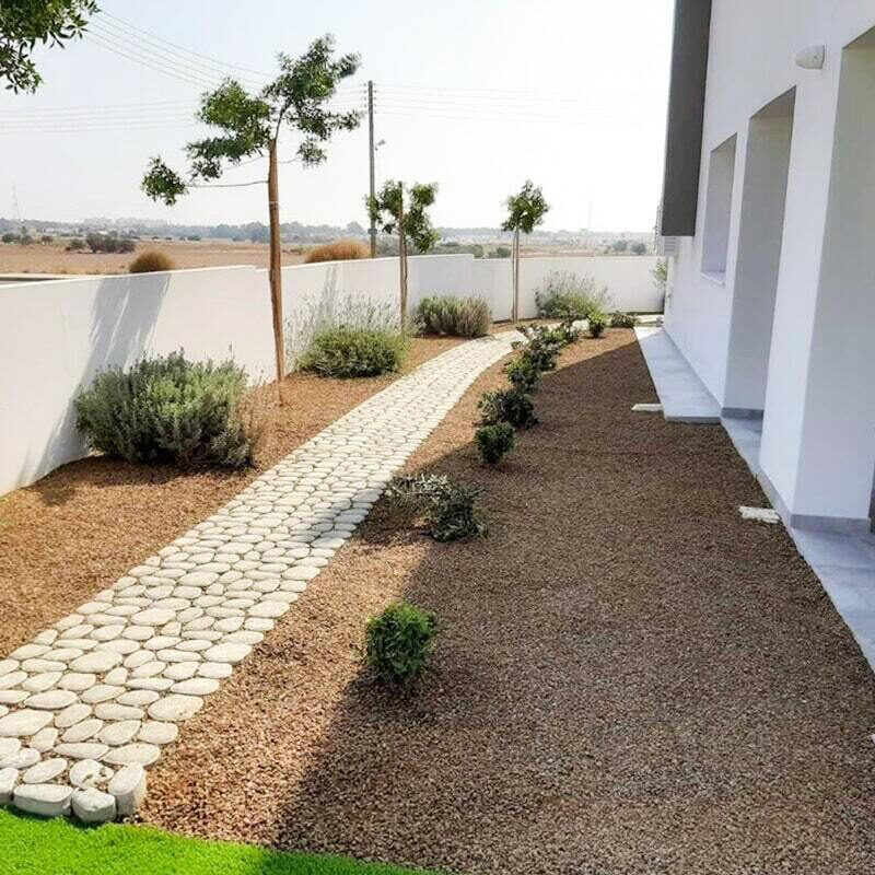 Walkway stone 400x400x80 white, , medium image number null