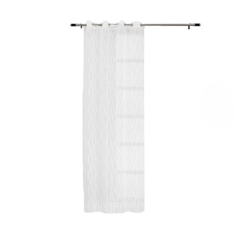 Easy home tres curtain with rings 140x260cm - white-null