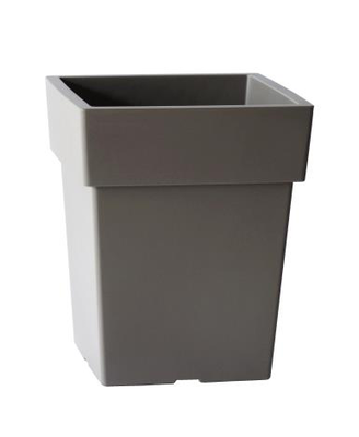 Viomes linea square flowerpot low 15x15x18cm 2.5ltr bronze, , medium