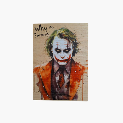Joker splash art print on wood, , medium