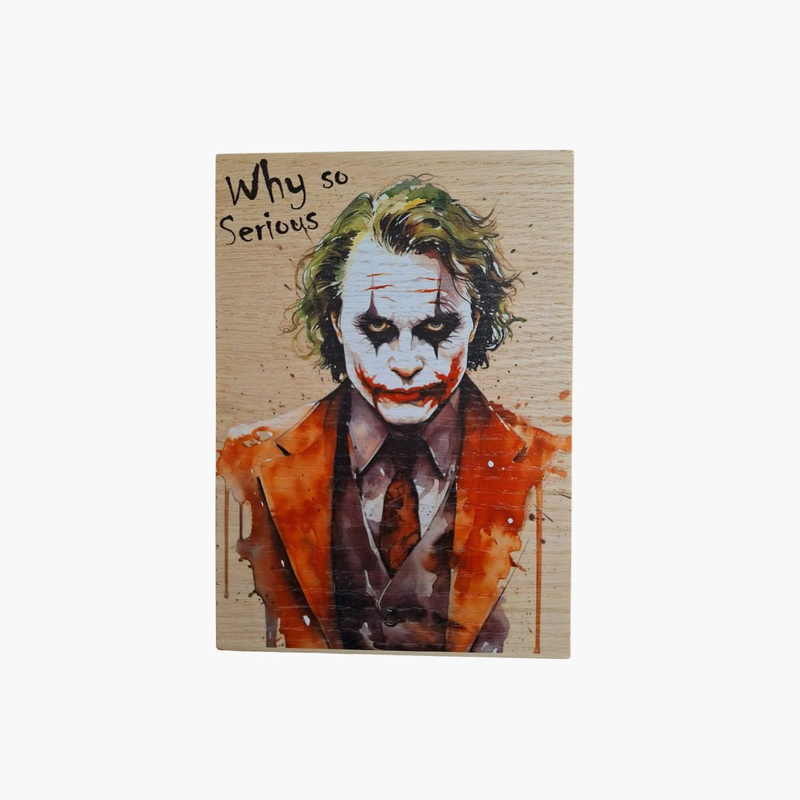 Joker splash art print on wood, , medium-null