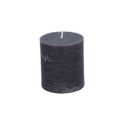Rustic candle grey 8cm, , medium