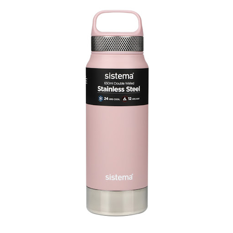 Sistema hydration bottle stainless steel 650ml 5 assorted colors, , medium image number null