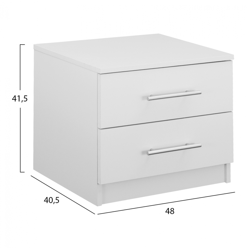 Chelsea bed drawers 2 drawers white 48x40,5x41,5cm, , medium-null