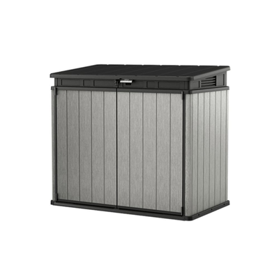 Duotech™ κουτί αποθήκευσης keter elite store (1150l) γκρι που διαθέτει διπλές πόρτες με κεκλιμένο κατώφλι, , medium