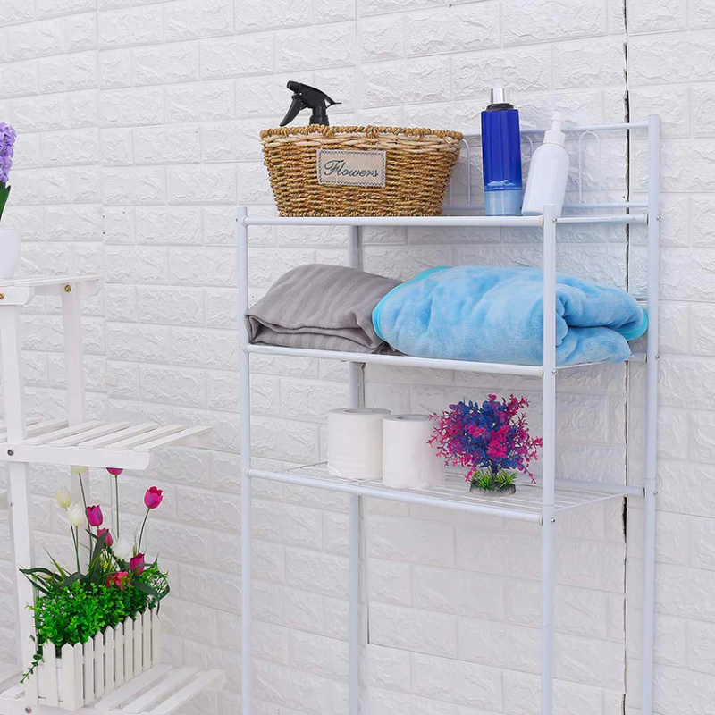 Feridras shelf above washing machine with three shelves - white, , medium-null