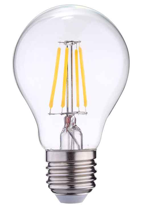 Product image: Sunlight 'filament' led 4w a60 lamp e27 470lm 2700k clear, , medium-null