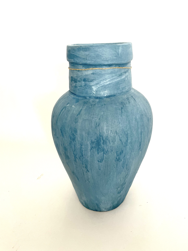 Vase ceramic blue, , medium image number null