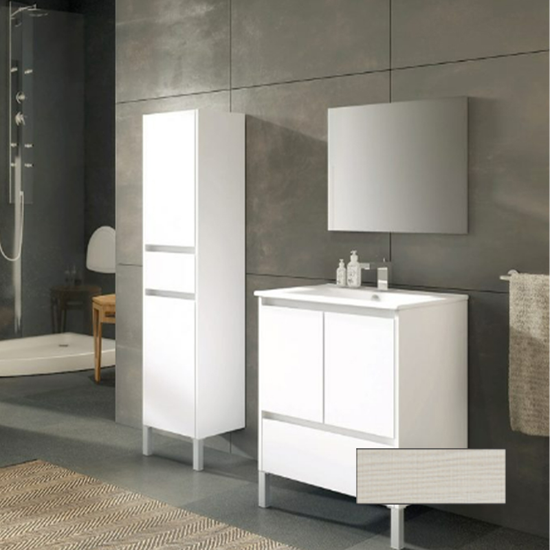 Caruso p2g1 bathroom furniture with washbasin 60cm white image number null