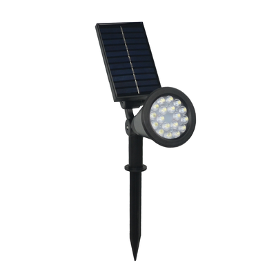 Rexer outdoor multicolor rgbw ip65 led solar spotlight with spike 1200mAh, , medium