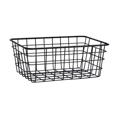 Estia metallic storage basket 22x16x12cm - black