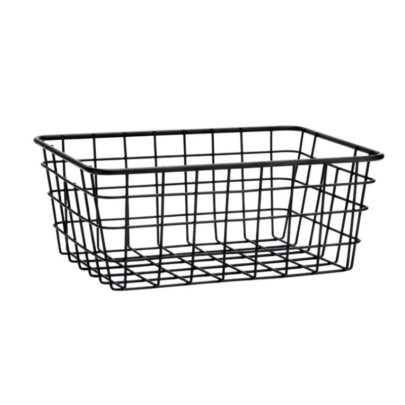 Estia metallic storage basket 22x16x12cm - black, , medium image number null