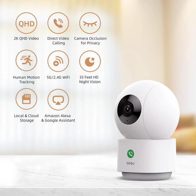 Aosu 2k indoor security camera, , medium-null