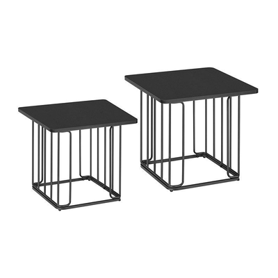 Σετ βοηθητικά μεταλλικά τραπεζάκια 50 x 50 x 45 cm 2 τμχ vasagle let330b16, , medium