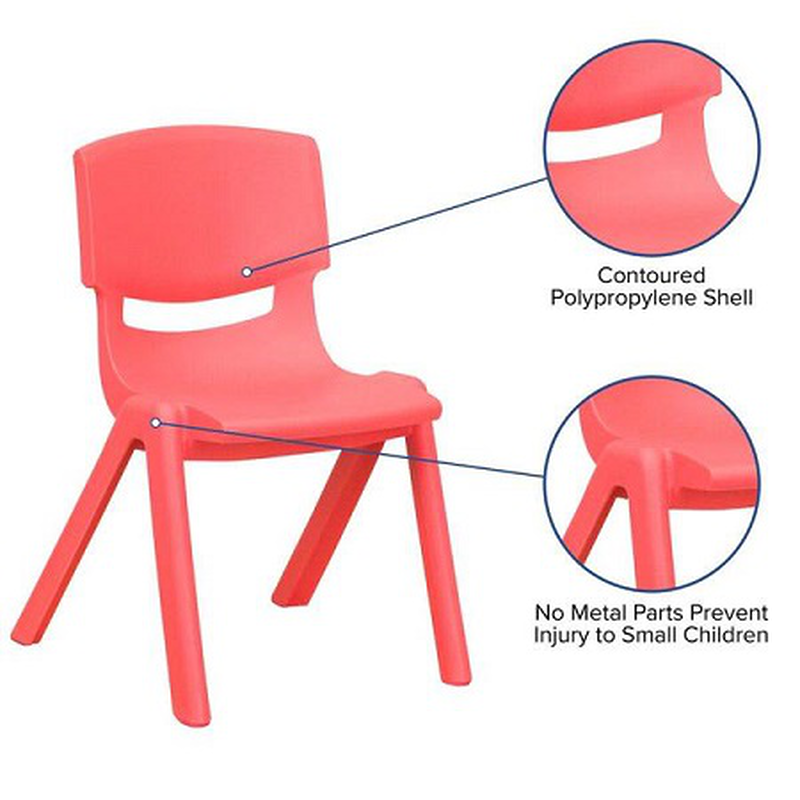 Kids plastic chair 26x52x31x25cm red, , medium-null