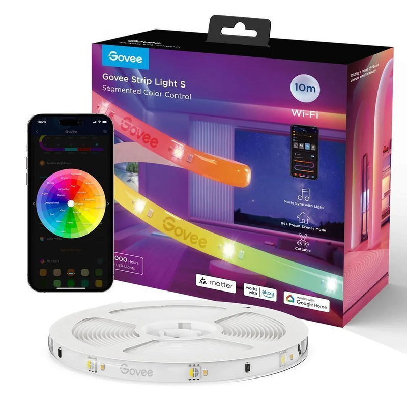 Govee led light strip rgbic smart Wi-Fi & bt w/protective coating 5m (matter), , medium-null