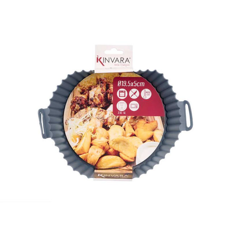 Kinvara silicone round Air fryer mold - grey, , medium-null
