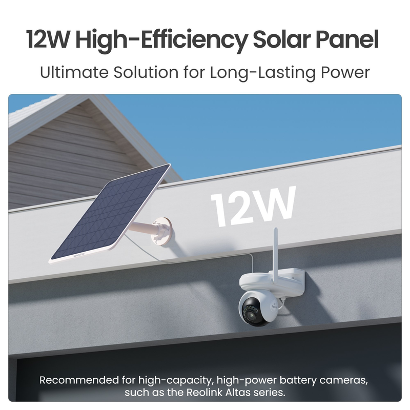 Product image: Reolink bps solar panel 3 for reolink battery cameras white 12w (type c), , medium-null