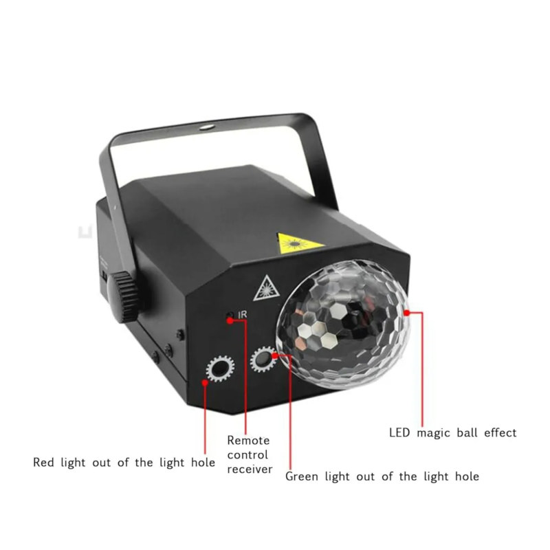 Φωτορυθμικό disco ball led & laser με beam led effects, strobe effect & laser, , medium image number null