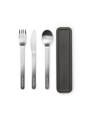 Brabantia make & take cutlery 3pcs dark grey, , medium