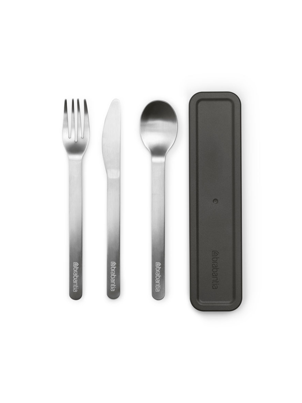 Brabantia make & take cutlery 3pcs dark grey, , medium-null