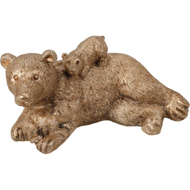 Decorative polar bear with child gold - assorted designs, , medium-null