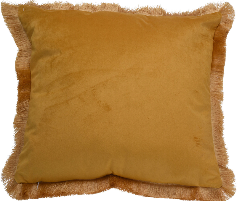Cushion 45cm with tassel ochre, , medium-null