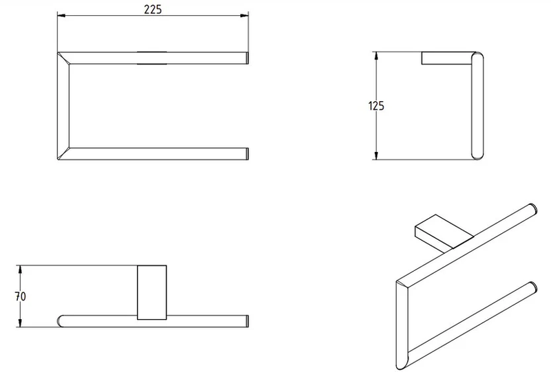 Omega towel ring, , medium-null