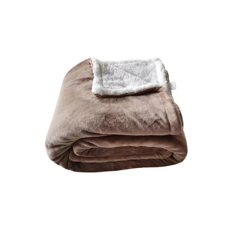 Flannel sherpa lamb blanket #b220-null