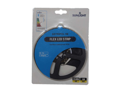 Sunlight led 4.8w/m flexible strip 1-meter set 6000k, , medium
